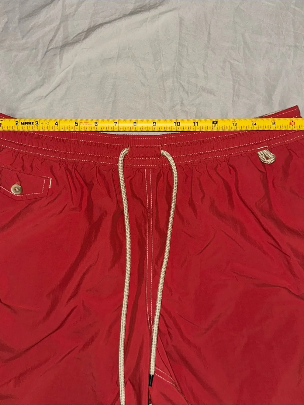 Vintage 90s Polo Ralph Lauren Swim Trunks Red Floral Waistband Shorts Mens XL